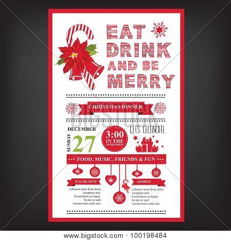 christmas dinner poster