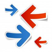 stock photo of arrow  - Arrows stickers - JPG 