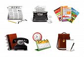 image of newspaper  - Illustration set of Journalist And Press Icons - JPG 