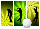 stock photo of golf  - Vector Golf Players - JPG 