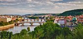 pic of bridge  - panoramic view of Prague and its bridges crossing the Vltava river - JPG 