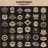 vintage retro label badge collection