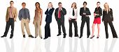 picture of business people  - a group of business people all isolated on white for use on backgrounds for business groups - JPG 