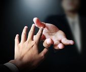 pic of business concept  - Helping hand in business - JPG 