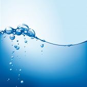 picture of health  - abstract vector water wave with bubbles - JPG 