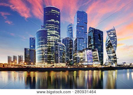 Poster: Skyscrapers Of Moscow City Business