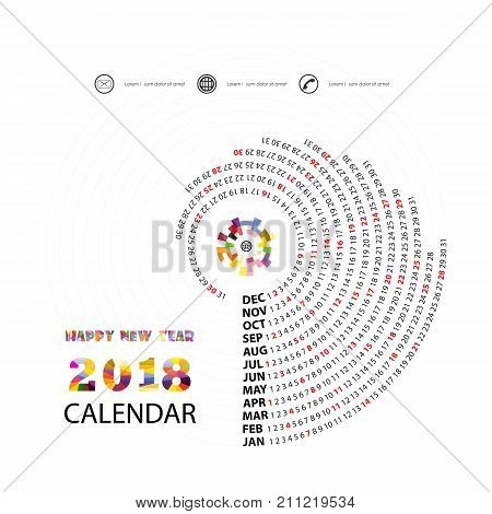 2018 calendar template spiral calendar calendar 2018 set of 12