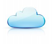 foto of internet  - it is illustration of blue internet cloud icon - JPG 