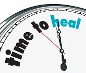 image of health  - An ornate clock with the words Time to Heal on its face - JPG 