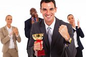 stock photo of competition  - smart business team winning a competition - JPG 