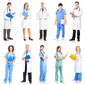 pic of medical doctors  - Smiling medical doctors with stethoscope - JPG 