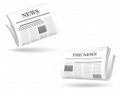 stock photo of newspaper  - Newspaper realistic icons for web and internet design - JPG 