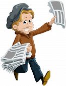 pic of newspaper  - The child the messenger of newspapers - JPG 