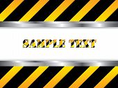 stock photo of construction  - Construction background in black and yellow with white space for text - JPG 