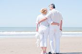 foto of beach  - enior couple at the beach - JPG 