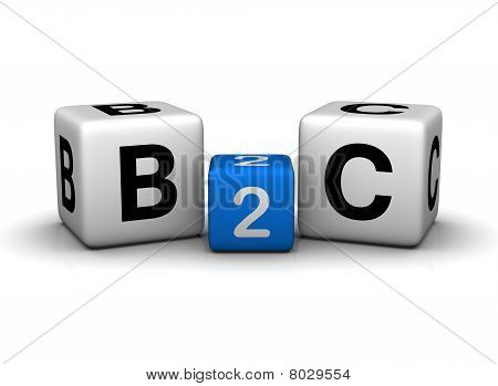 Picture or Photo of Business To Customer symbol on white background