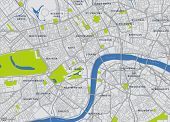 foto of map  - Very detailed central London Vector Map in color - JPG 