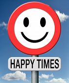 stock photo of time  - happy times having a wonderful good day full of happiness and joy - JPG 