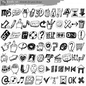 stock photo of web internet  - Doodle icon set  - JPG 