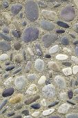 pic of embed  - Stones embedded in concrete with loose pebbles - JPG 