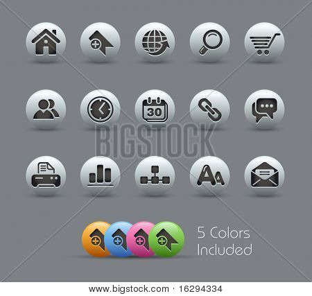 Picture or Photo of Web Site & Internet // Pearly Series -------It includes 5 color versions for each icon in different layers ---------