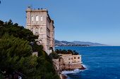 stock photo of france  - View of Oceanographic Museum of Monaco - JPG 