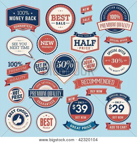 Picture or Photo of Set of vintage badges and ribbons for sale