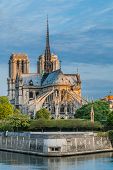 image of france  - notre dame de paris and the seine river France in the city of Paris in france - JPG 