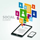 picture of group  - social icon group element table pc phone - JPG 