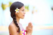 stock photo of beach  - Serene meditation  - JPG 