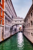 image of bridge  - Bridge of Sighs in Venice Italy - JPG 
