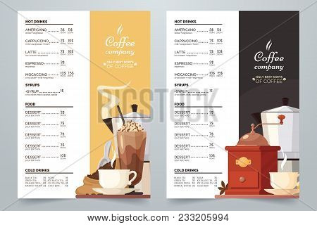 Poster: Vector Coffee Card Design Template
