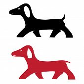 pic of dog  - Vector image of an dog on white background - JPG 