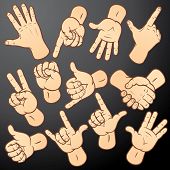 stock photo of handshake  - Accuracy vector hands - JPG 