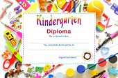 image of kindergarten  - kindergarten diploma - JPG 