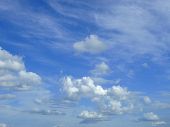 stock photo of blue sky  - blue sky with clouds - JPG 