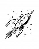 picture of art  - Retro Rocketship  - JPG 