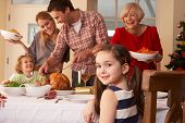 pic of home  - Family serving Christmas dinner - JPG 