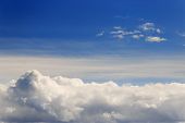 Beautiful Blue Sky With Clouds Background. Sky With Clouds Weather Nature Cloud Blue