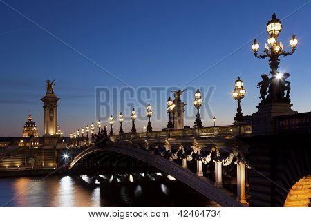 Picture or Photo of Alexander III bridge in the city of Paris France