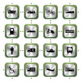 stock photo of transportation  - Transportation stylish icons set - JPG 