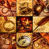 stock photo of watch  - Vintage compass - JPG 
