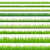 stock photo of nature  - 9 Backgrounds Of Green Grass - JPG 