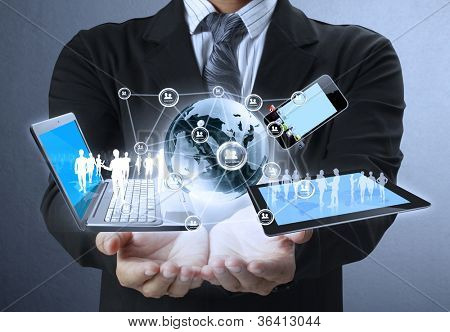 Picture or Photo of Technology in the hands of businessmen