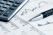 stock photo of money  - Financial graphs and charts - JPG 