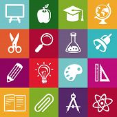 image of education  - Vector seamless pattern with education icons  - JPG 