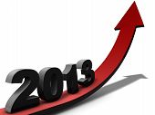 stock photo of investment  - Positive and prosperous outlook on year 2013 - JPG 