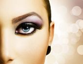 stock photo of beautiful  - Beautiful Eye Makeup - JPG 