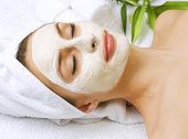 image of facial  - Spa facial clay mask - JPG 