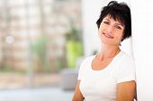 stock photo of home  - pretty mid age woman relaxing at home - JPG 
